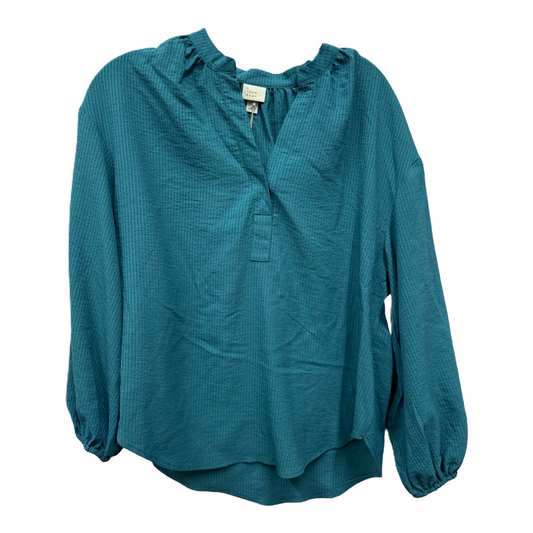 Blue Top Long Sleeve By A New Day, Size: M