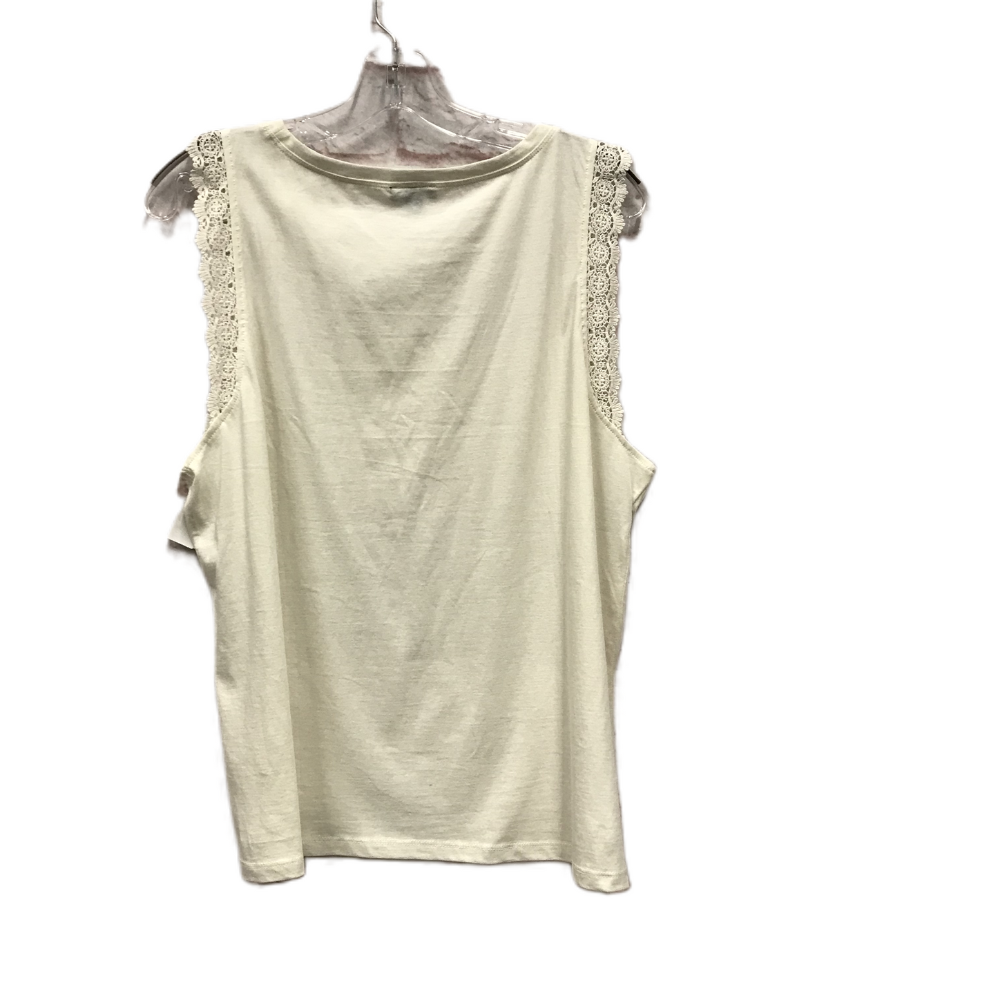 Cream Top Sleeveless By Ann Taylor, Size: Xl