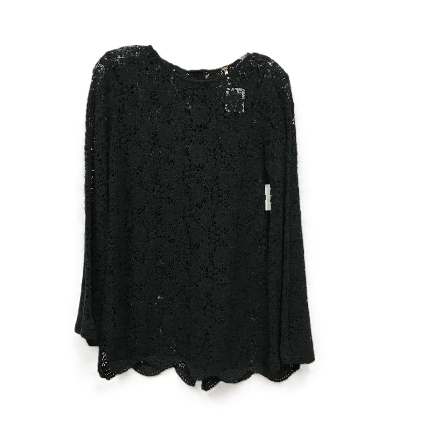 Black Top Long Sleeve By Free People, Size: S