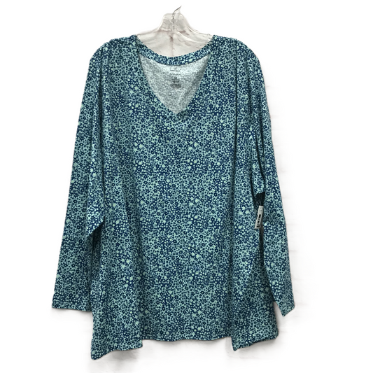 Blue Top Long Sleeve By Sonoma, Size: 4x