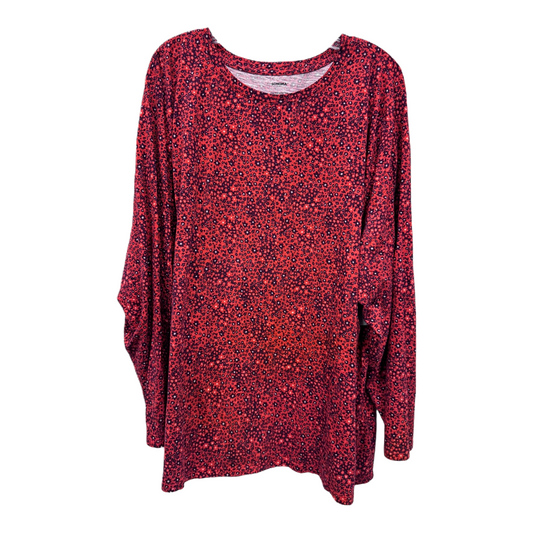 Red Top Long Sleeve By Sonoma, Size: 4x