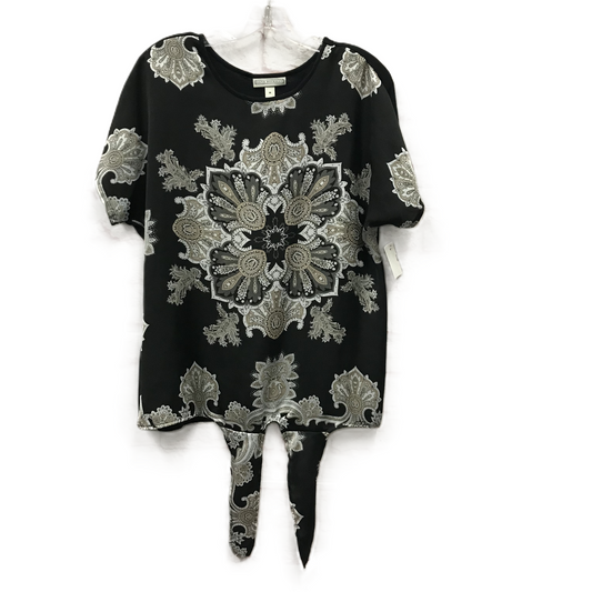 Black Top Short Sleeve By Dana Buchman, Size: M