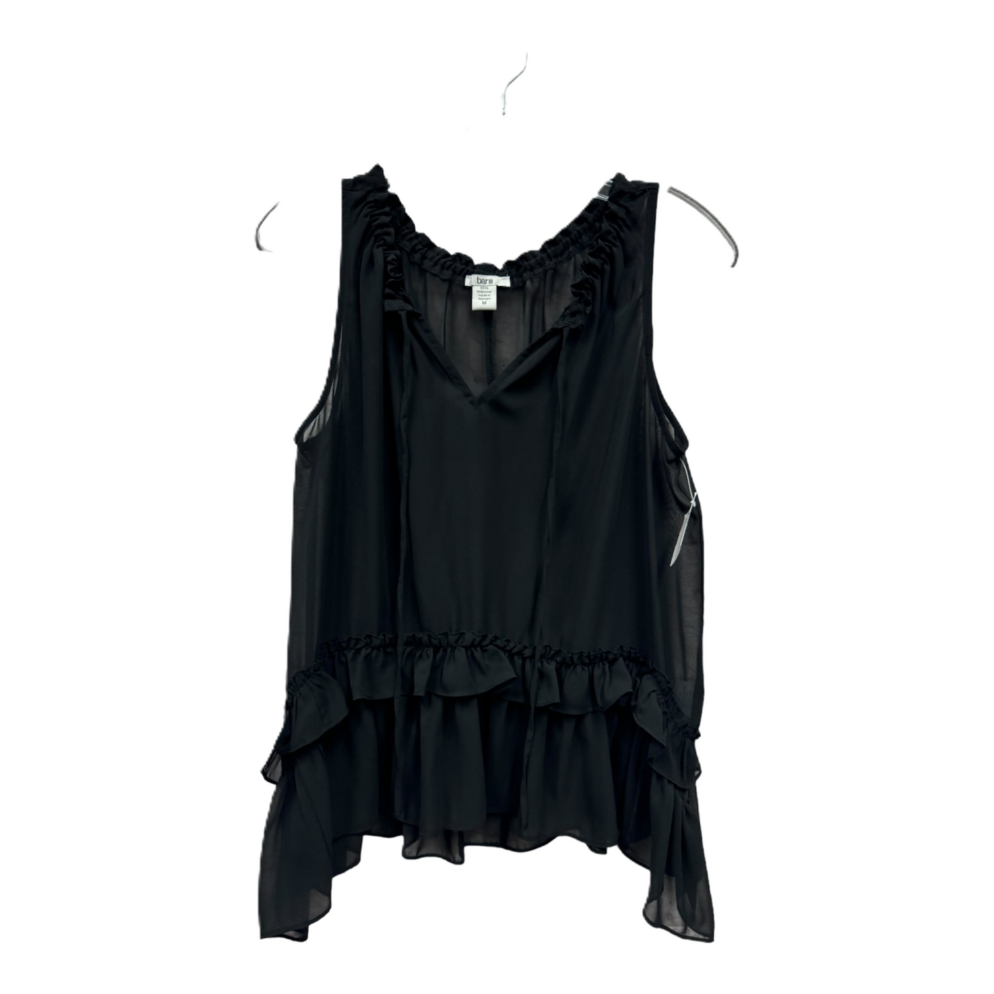 Black Top Sleeveless By Bar Iii, Size: M