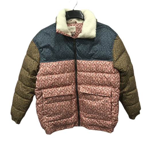 Blue & Tan Jacket Puffer & Quilted By Universal Thread, Size: S