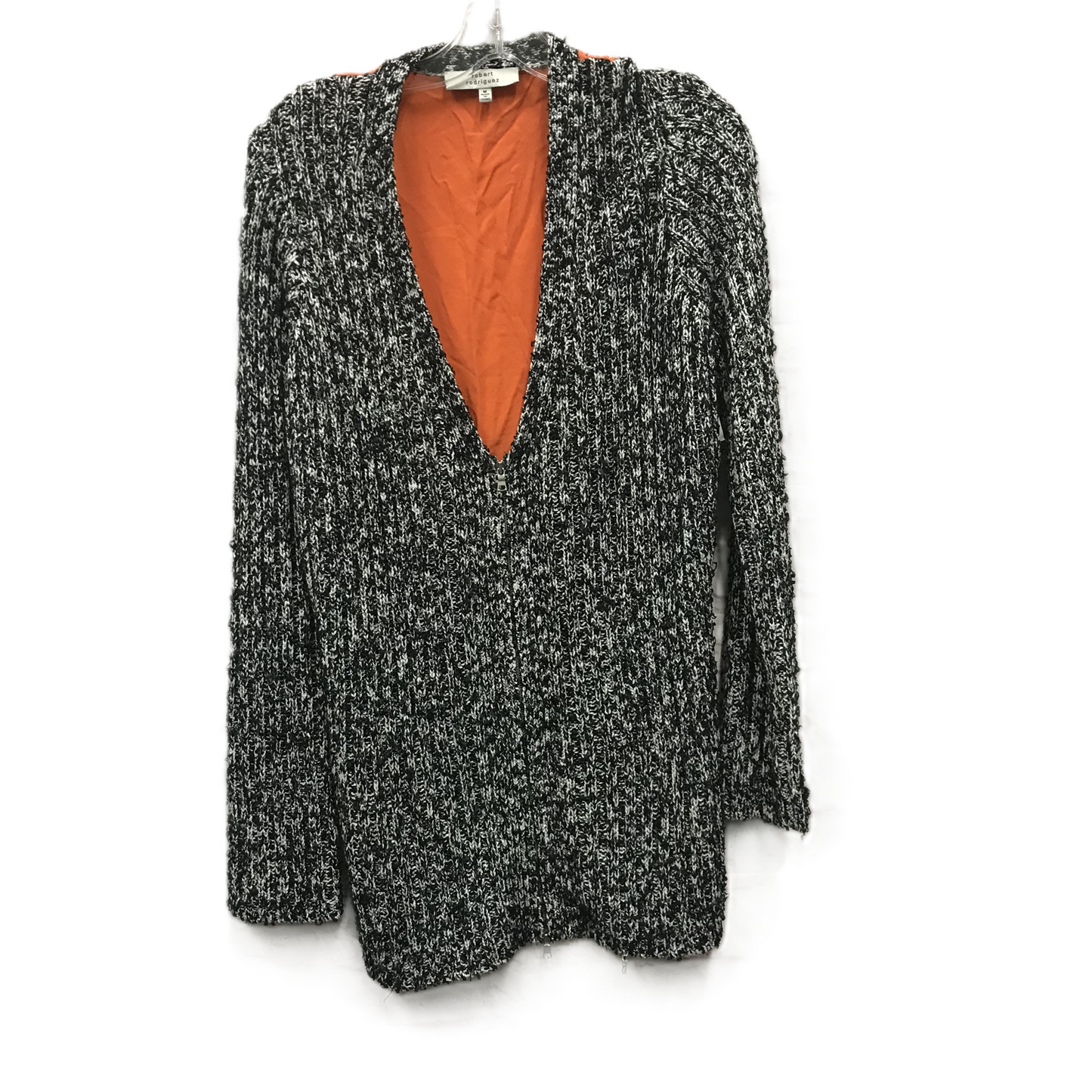 Black & White Sweater Cardigan By Robert Rodriguez, Size: M