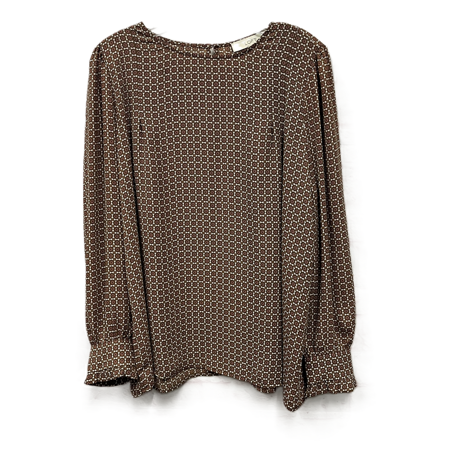 Top Long Sleeve By Loft In Brown, Size: L