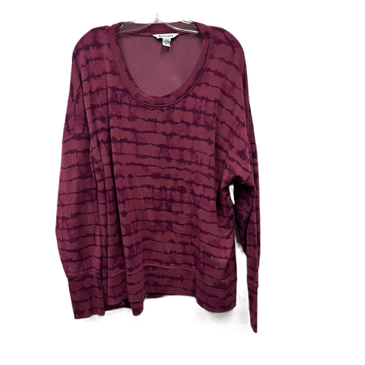 Athletic Top Long Sleeve Crewneck By Athleta In Purple, Size: 2x