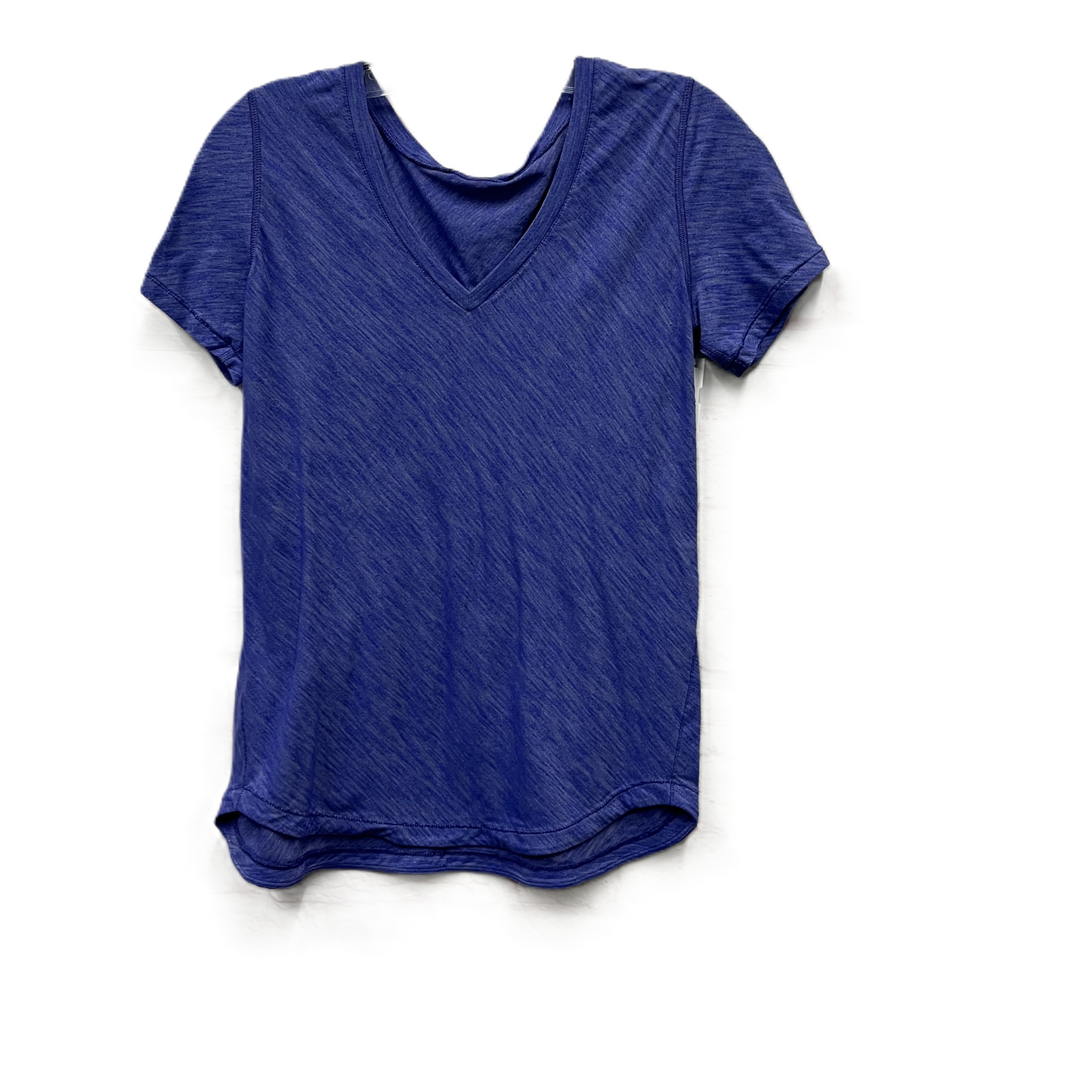 Athletic Top Short Sleeve By Lululemon In Blue, Size: M