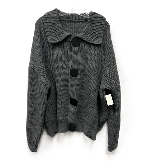 Sweater Cardigan Grey, Size: 4x