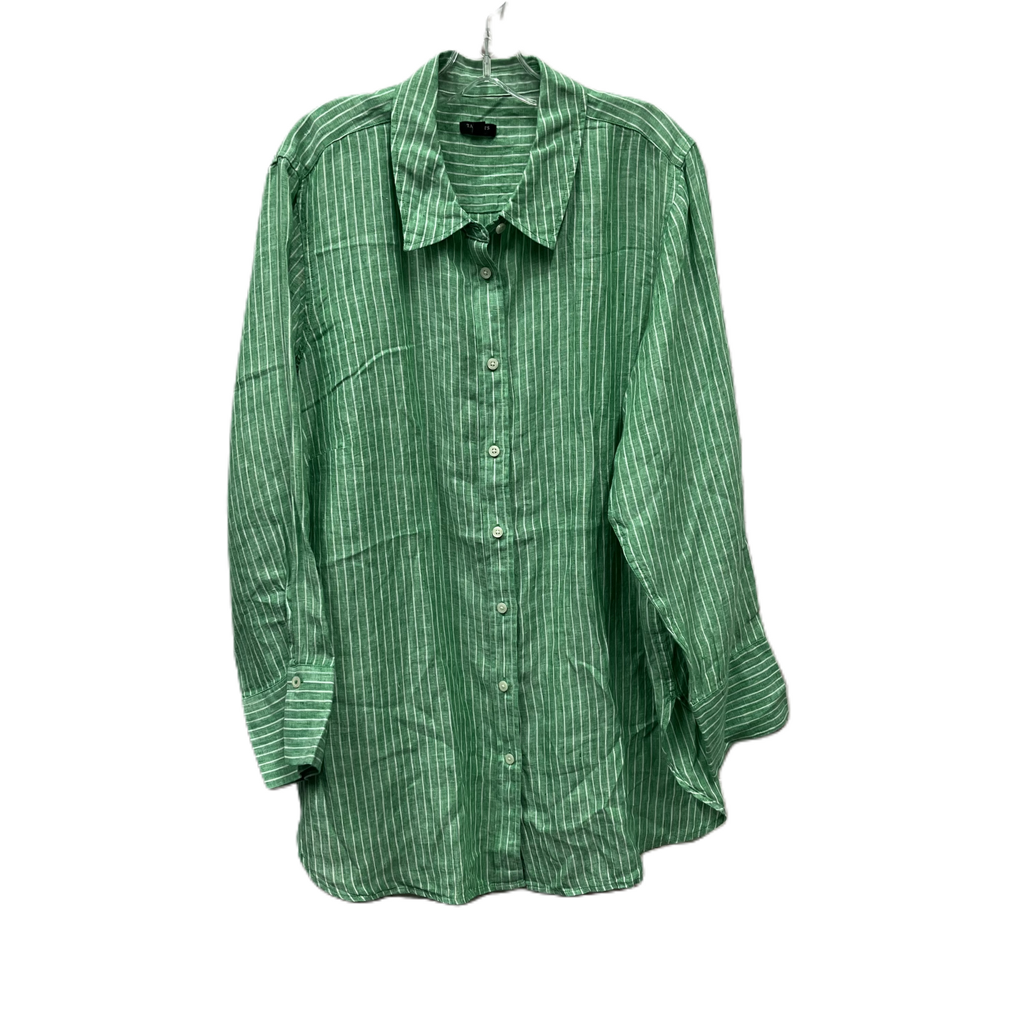 Top Long Sleeve By Talbots In Green, Size: 2x