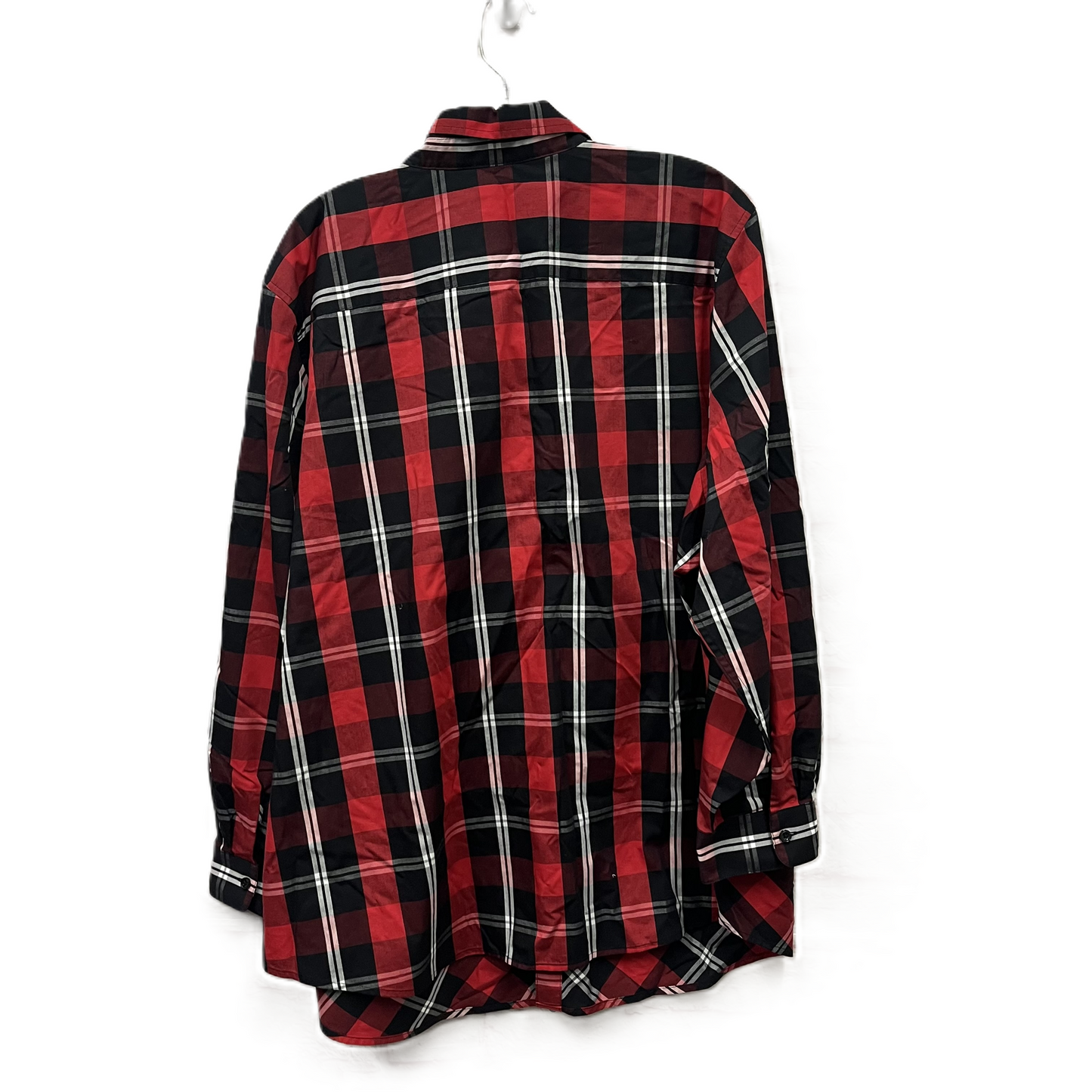 Top Long Sleeve By Coldwater Creek In Black & Red, Size: 3x