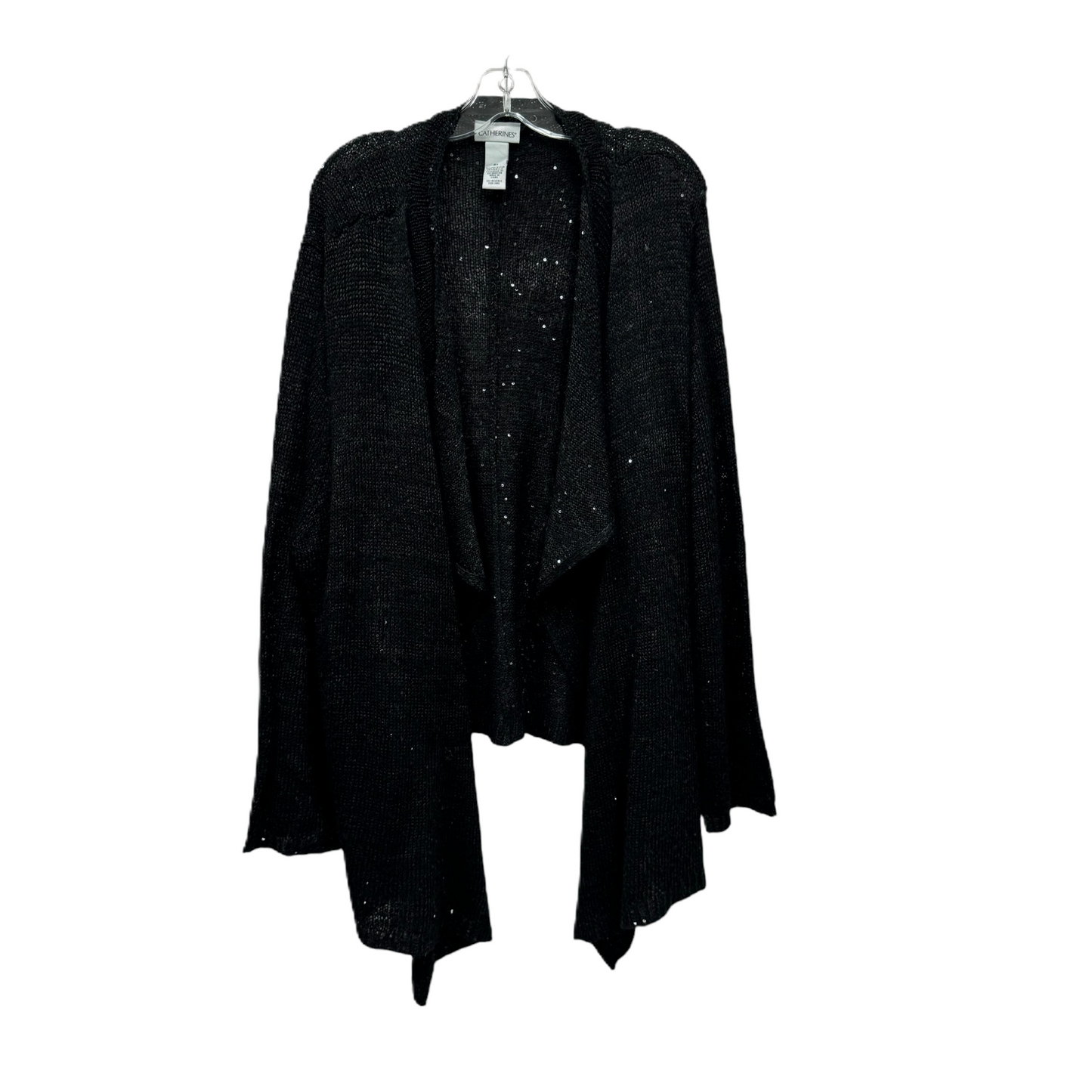 Sweater Cardigan By Catherines In Black, Size: 4x