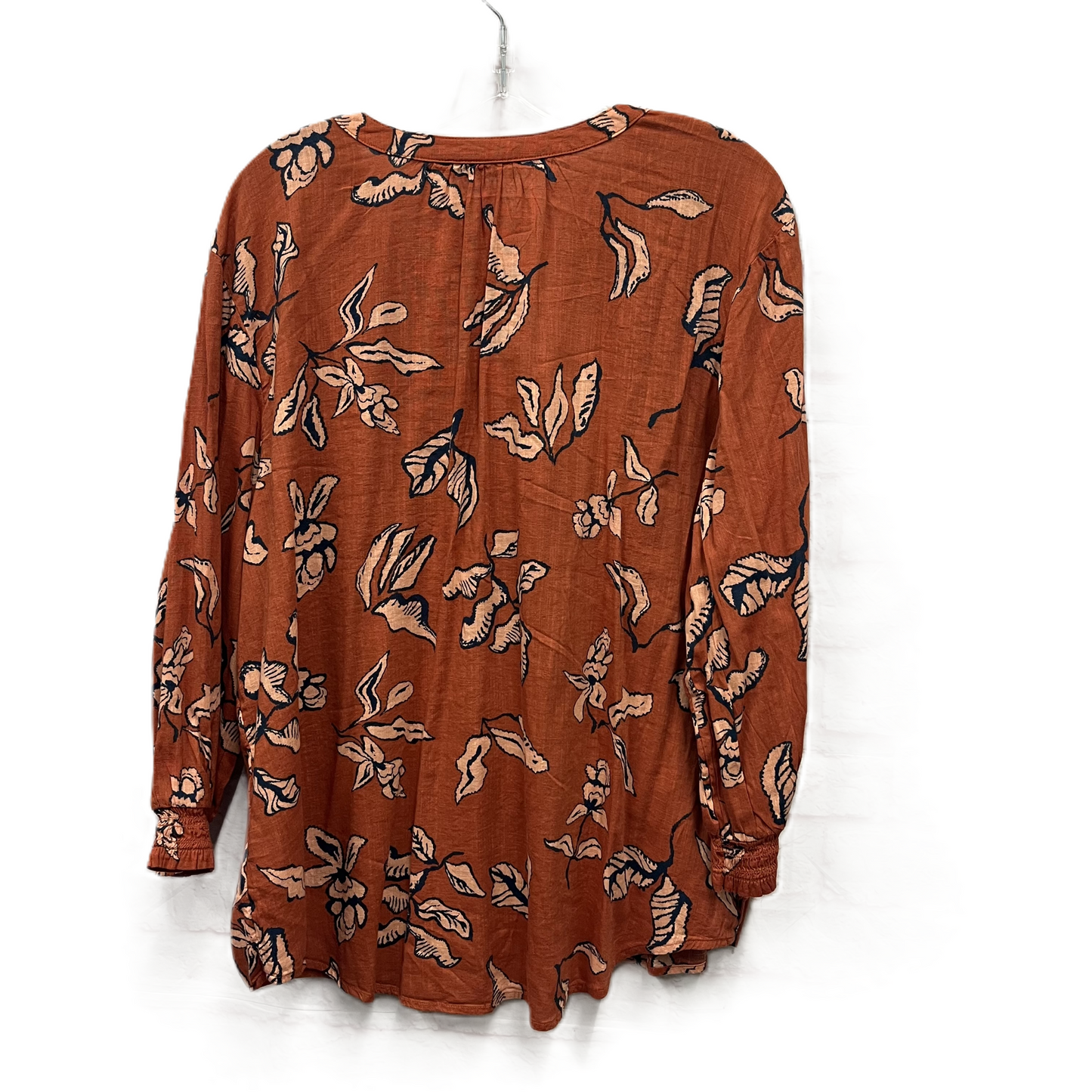 Top Long Sleeve By Sonoma In Orange, Size: 1x