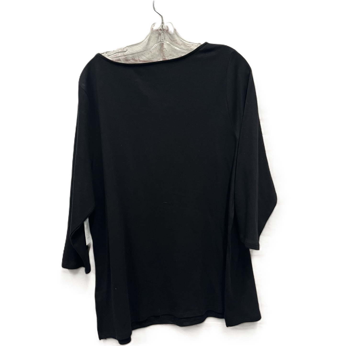 Top Long Sleeve By Croft And Barrow In Black, Size: 1x