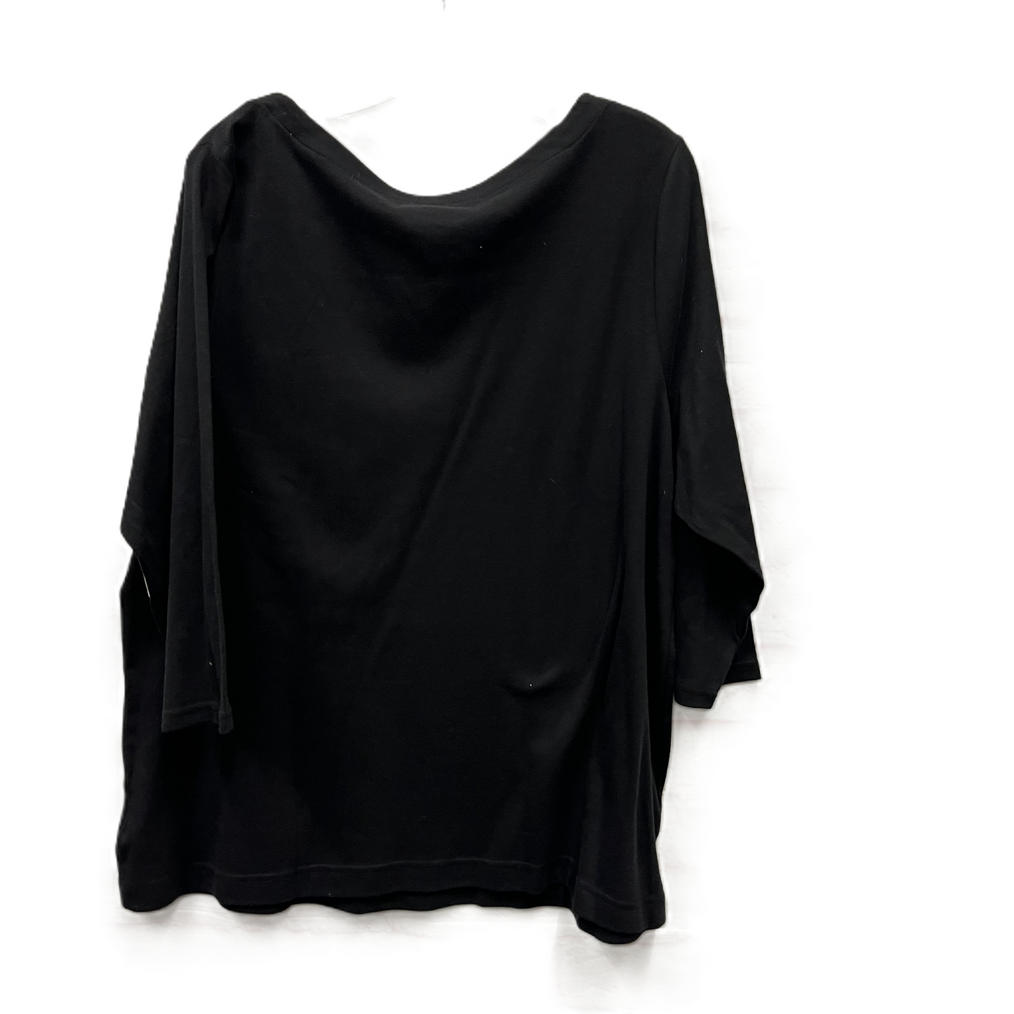 Top Long Sleeve By Croft And Barrow In Black, Size: 1x