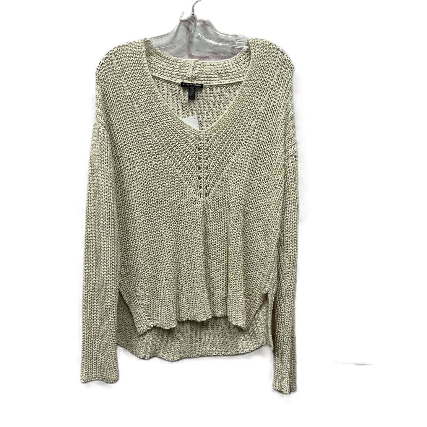 Sweater By Eileen Fisher In Ivory, Size: M