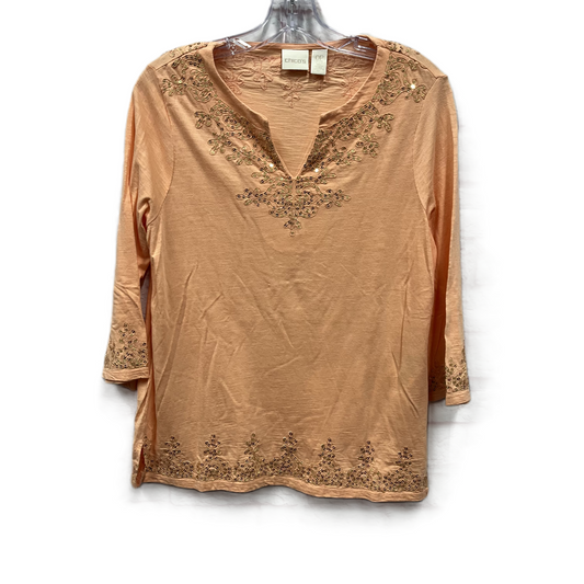 Top Long Sleeve By Chicos In Orange, Size: Sp