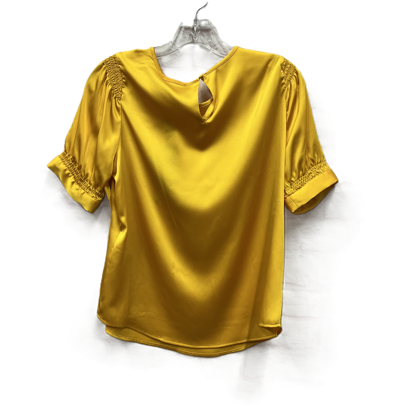 Top Short Sleeve By Karl Lagerfeld In Yellow, Size: S