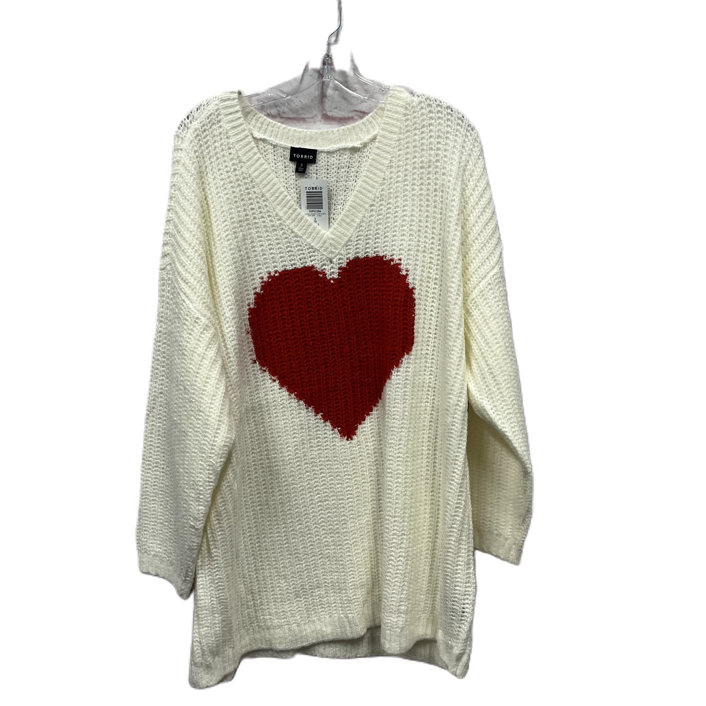 Sweater By Torrid In Ivory, Size: 3x