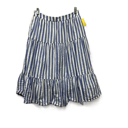 Skirt Midi By J. Crew In Blue & White, Size: 8