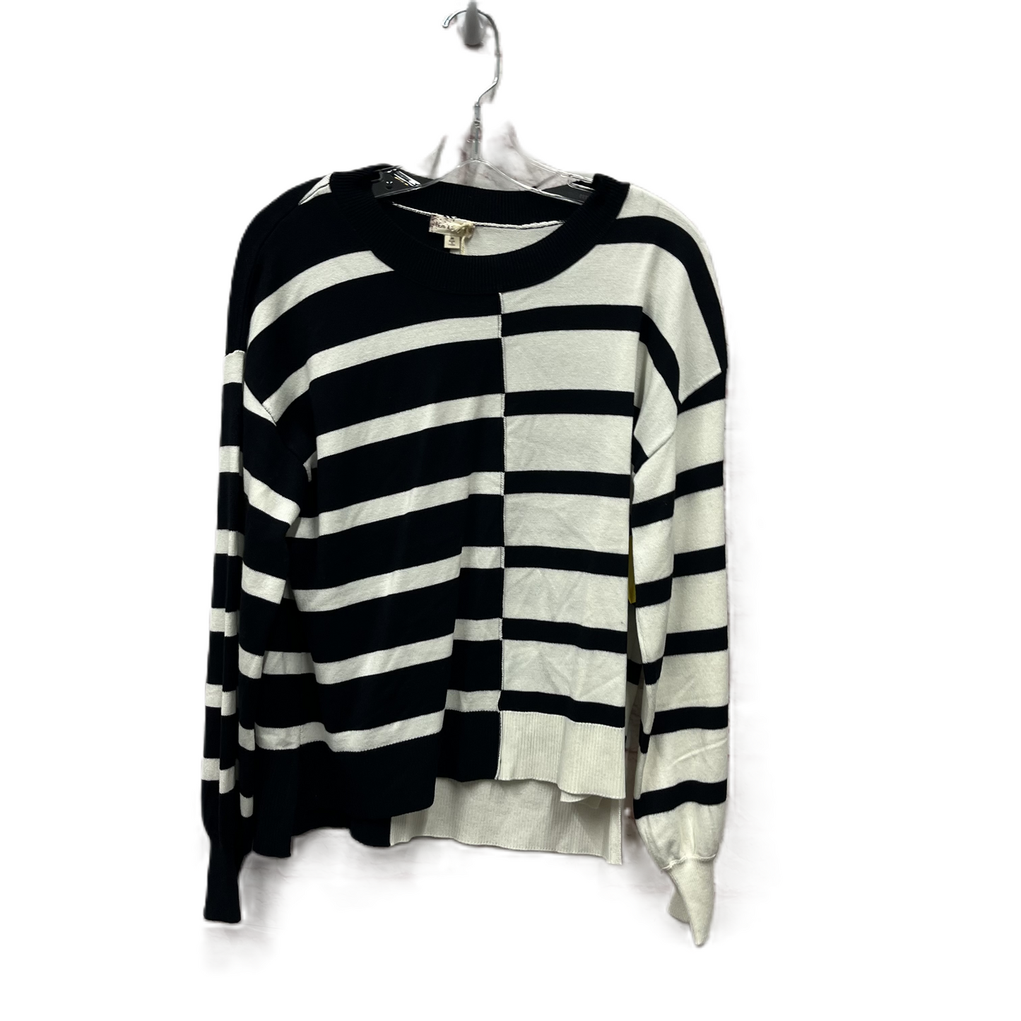 Sweater By Hem & Thread In Black & White, Size: M