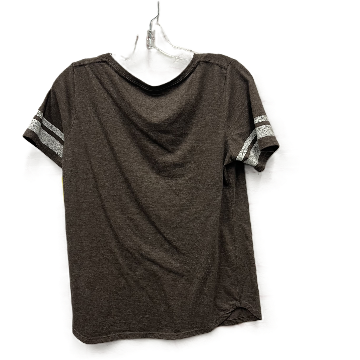 Athletic Top Short Sleeve By Nfl In Brown, Size: M