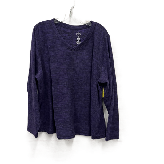 Top Long Sleeve By St Johns Bay In Purple, Size: 2x