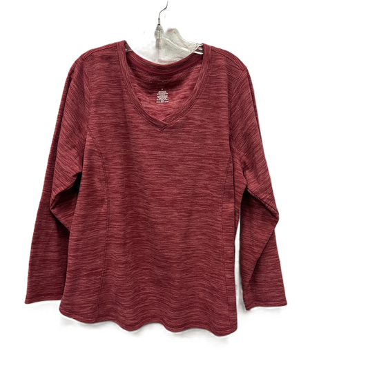 Top Long Sleeve By St Johns Bay In Red, Size: 1x