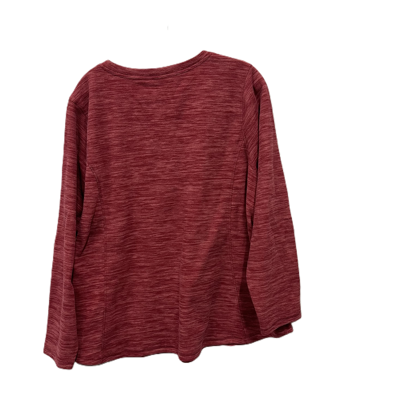 Top Long Sleeve By St Johns Bay In Red, Size: 1x