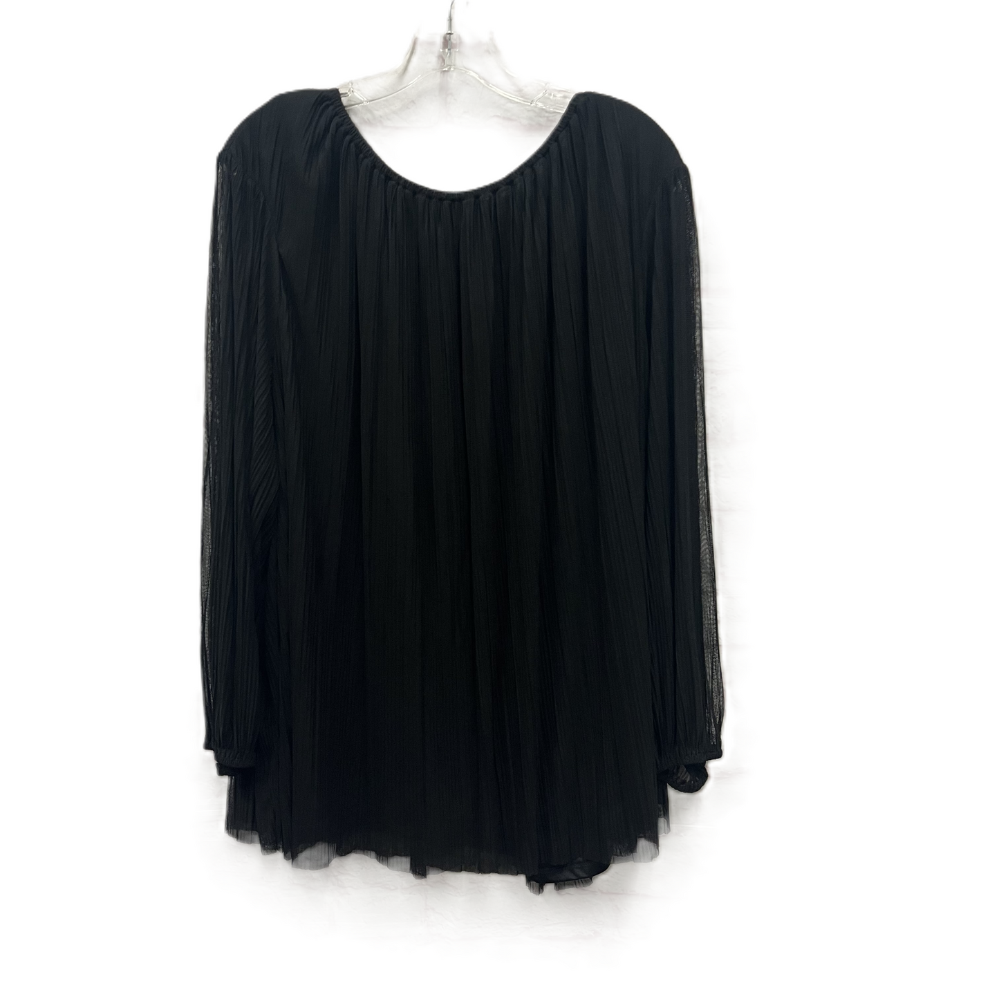 Top Long Sleeve By Terra & Sky In Black, Size: 4x