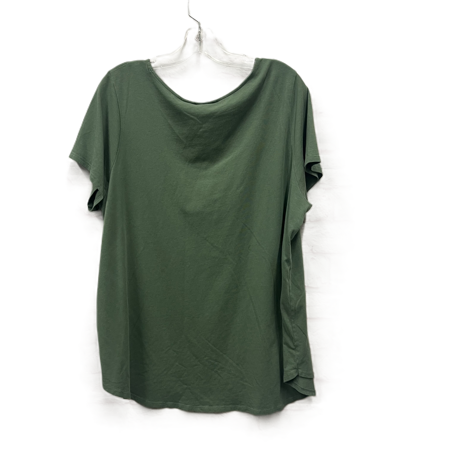 Top Short Sleeve By Tahari By Arthur Levine In Green, Size: 2x