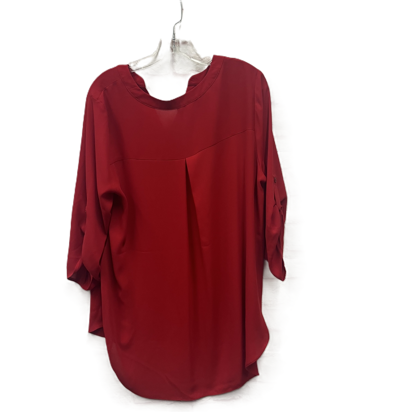 Top Short Sleeve By Chaus In Red, Size: 1x