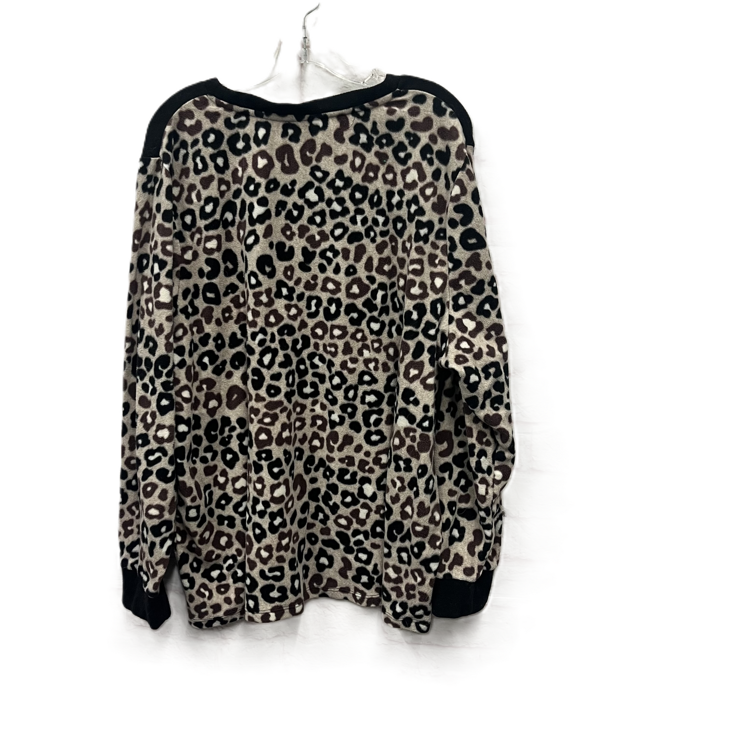 Top Long Sleeve By Cuddl Duds In Black & Tan, Size: 3x