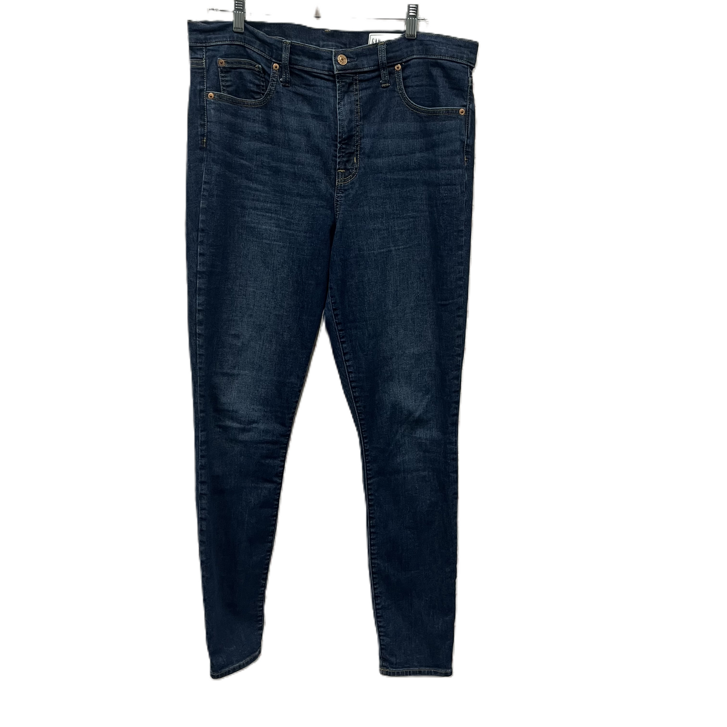 Jeans Skinny By Gap In Blue Denim, Size: 16