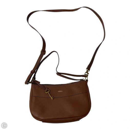 Crossbody Leather By Fossil, Size: Small