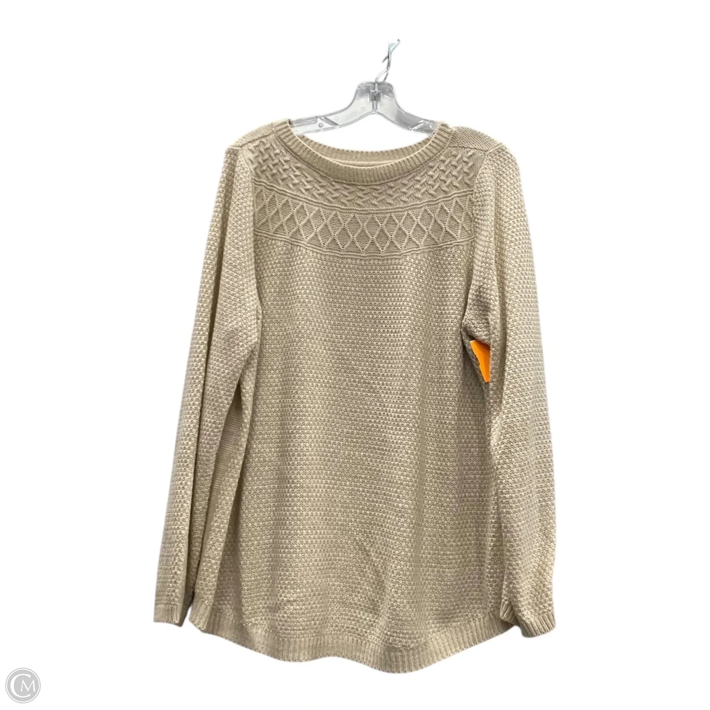 Sweater By Croft And Barrow In Tan, Size: 1x