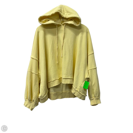 Sweatshirt Hoodie By Pilcro In Yellow, Size: L