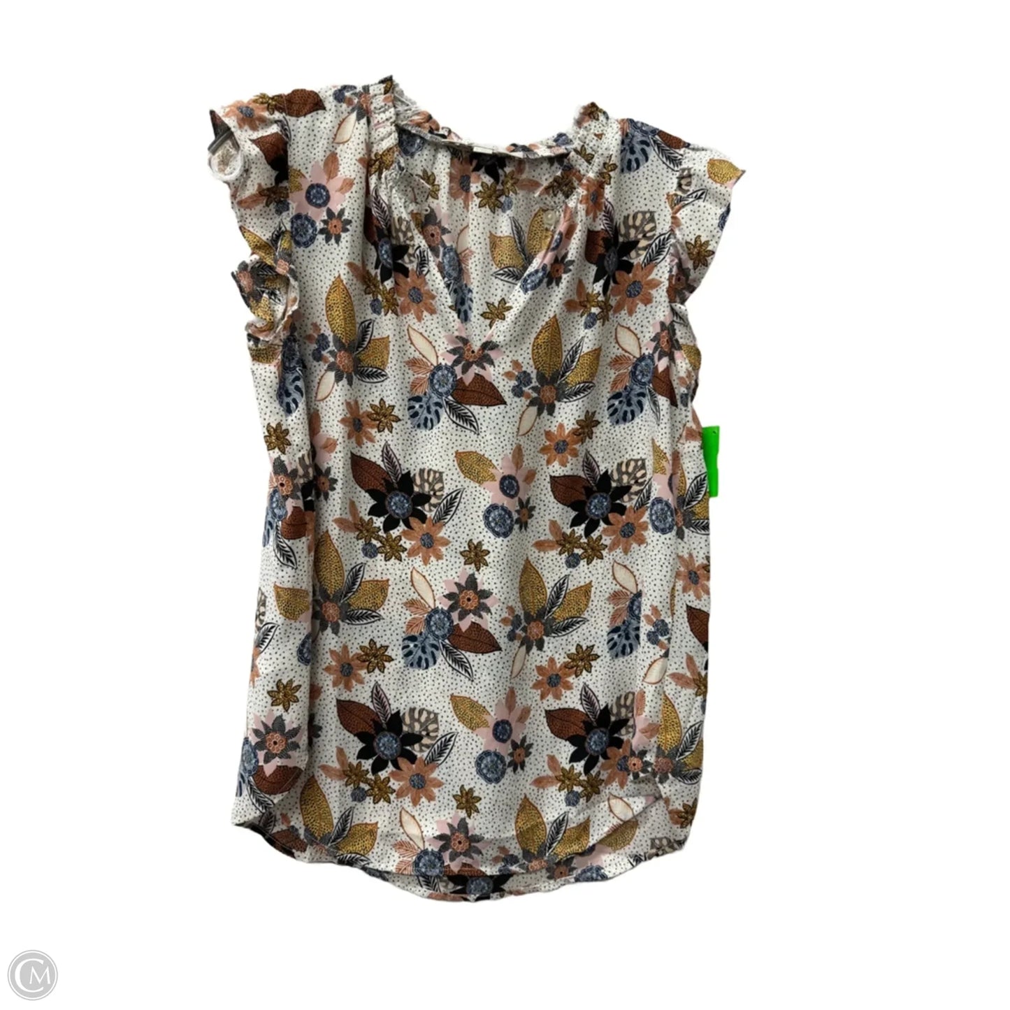 Top Short Sleeve By Loft In Blue & Pink, Size: S