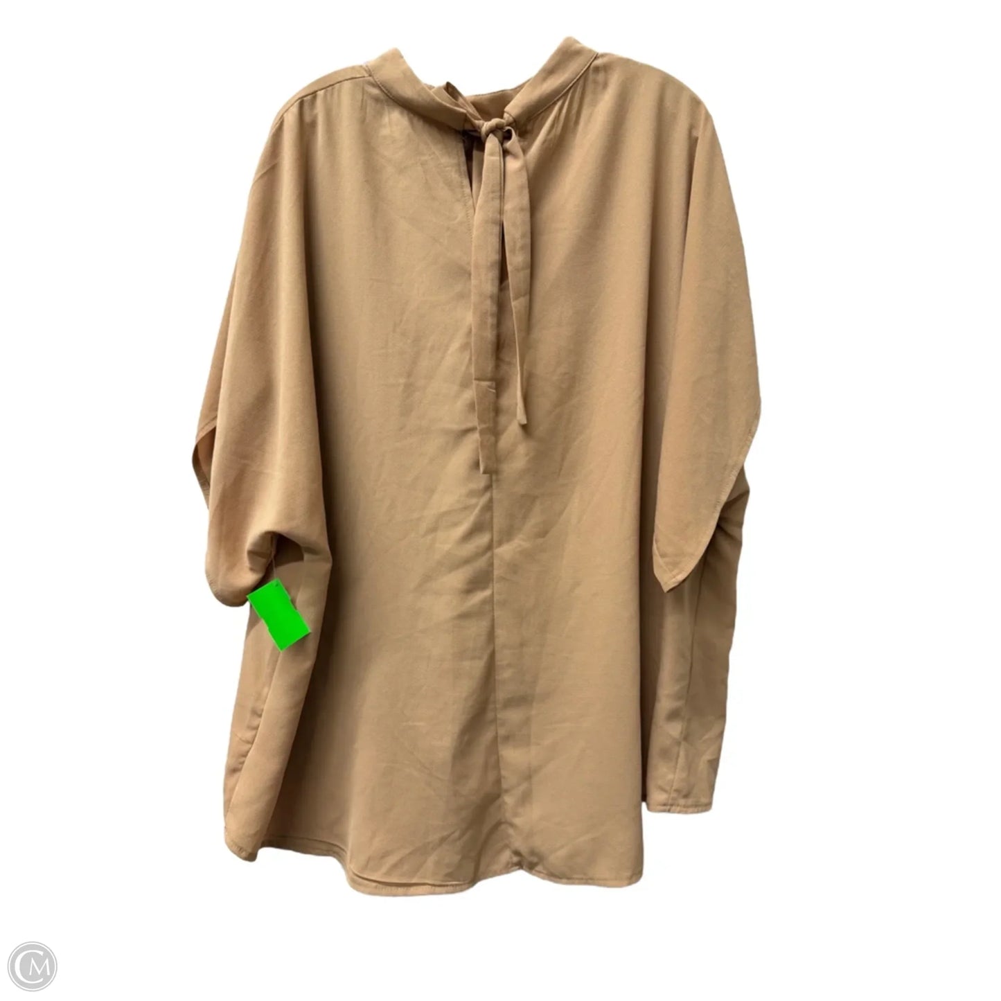 Top Short Sleeve By Shein In Tan, Size: 4x