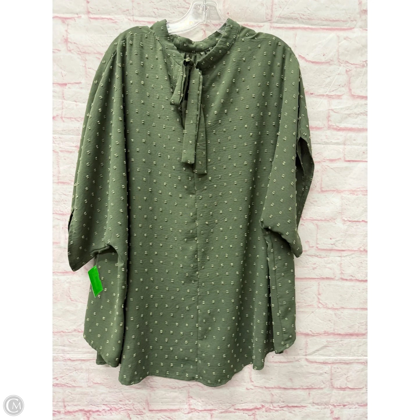 Top Short Sleeve By Shein In Green, Size: 4x