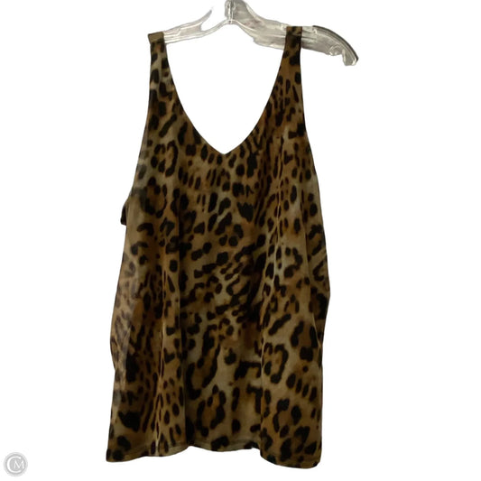 Top Sleeveless By Chicos In Brown, Size: Xl