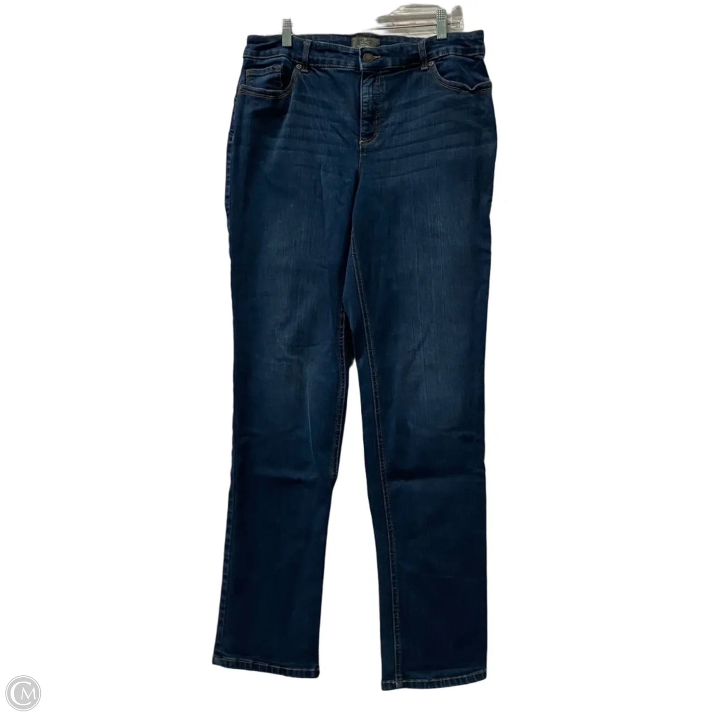 Jeans Straight By Chicos In Blue Denim, Size: 14