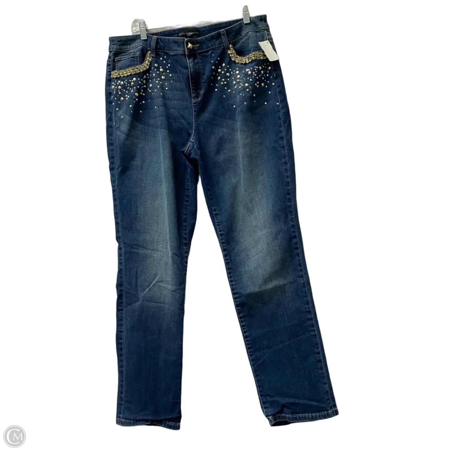 Jeans Straight By Chicos In Blue Denim, Size: 12