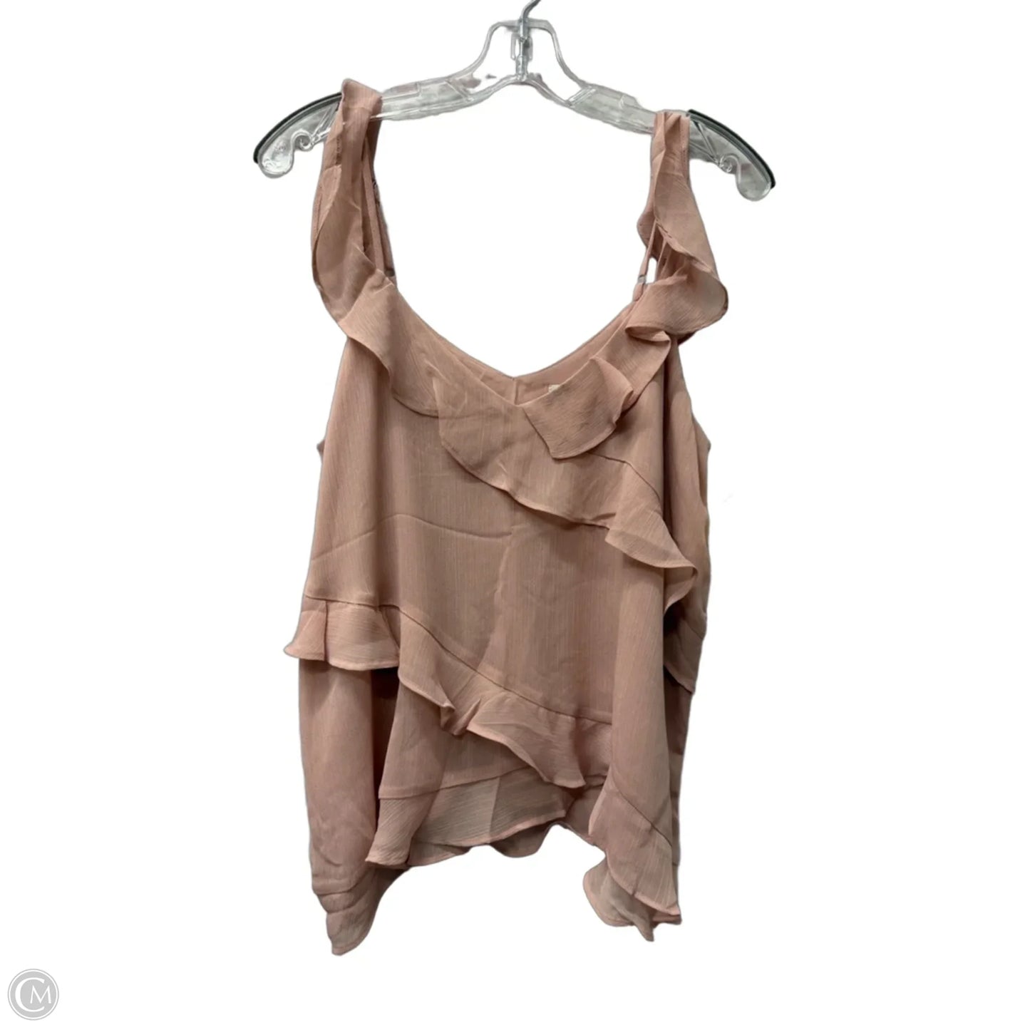 Top Short Sleeve By Loft In Pink, Size: M