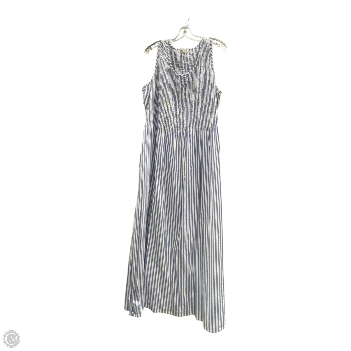 Dress Casual Midi By Croft And Barrow In Blue, Size: 2x