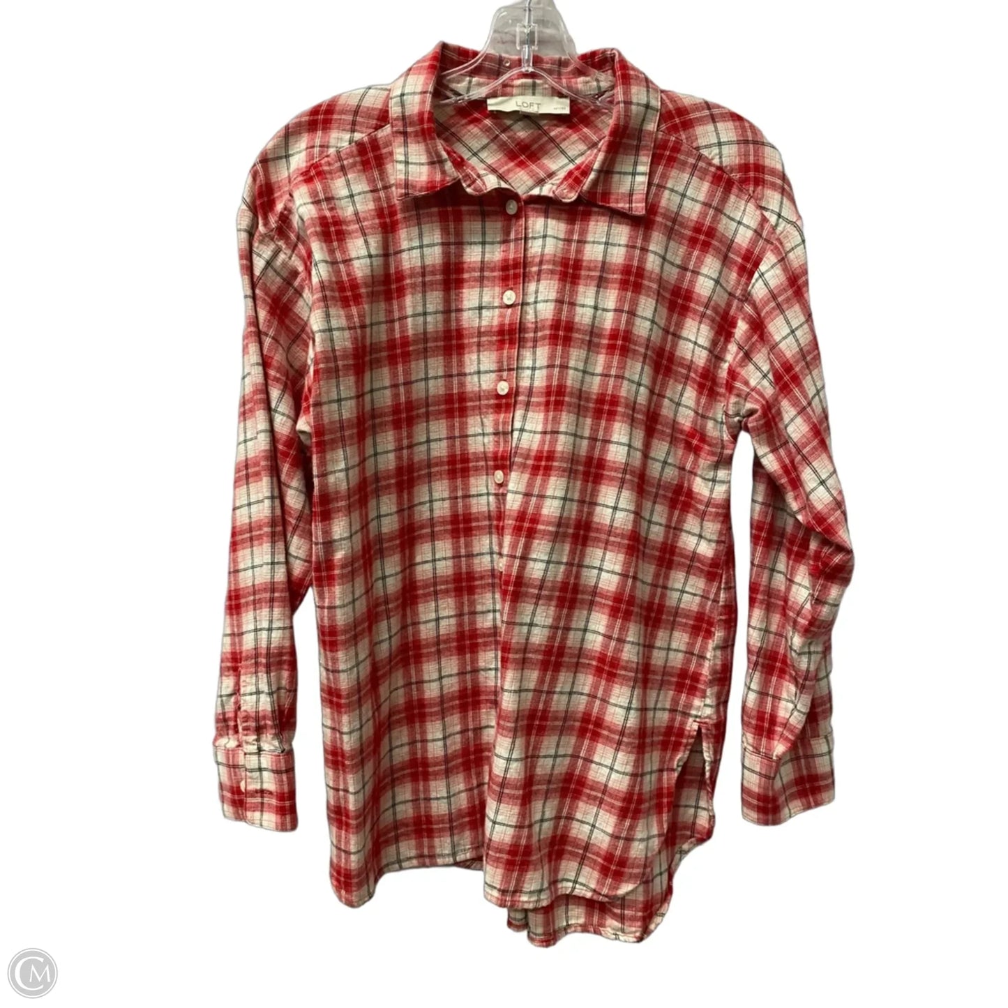 Top Long Sleeve By Loft In Red, Size: Mp
