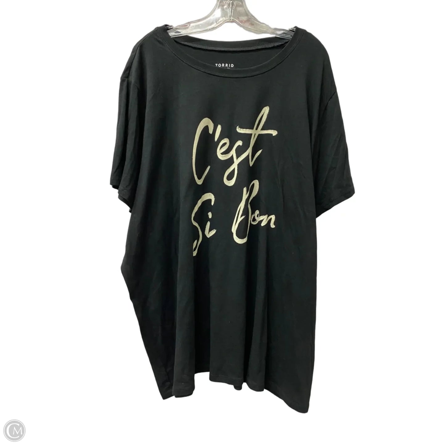 Top Short Sleeve By Torrid In Black, Size: 4x