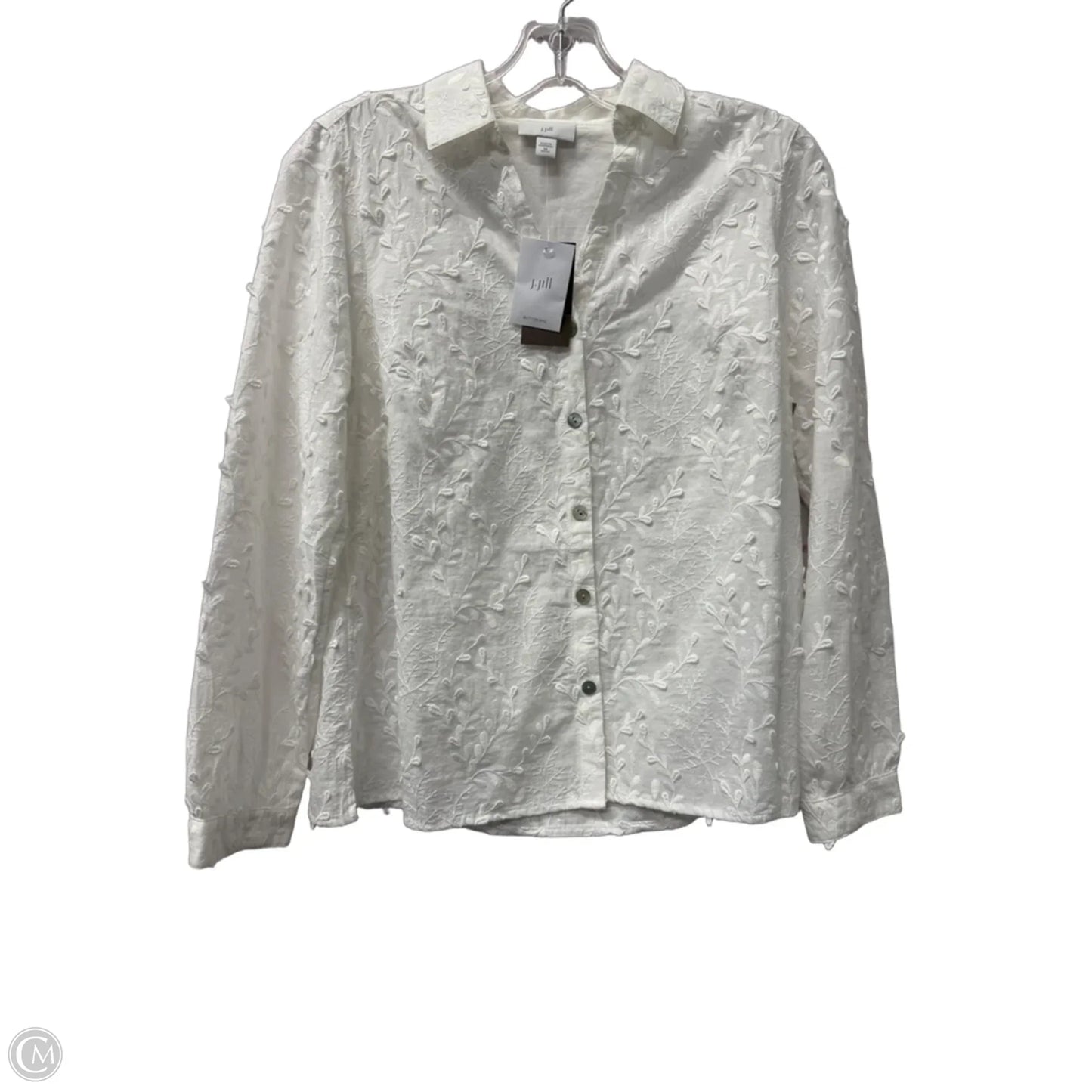 Top Long Sleeve By J. Jill In White, Size: Xsp