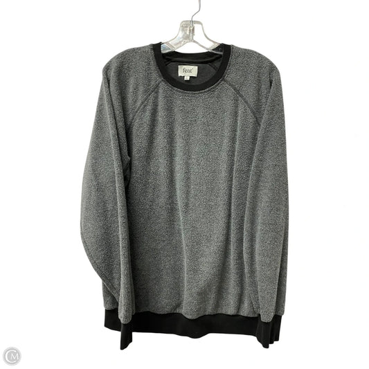Top Long Sleeve By Cmc In Grey, Size: L