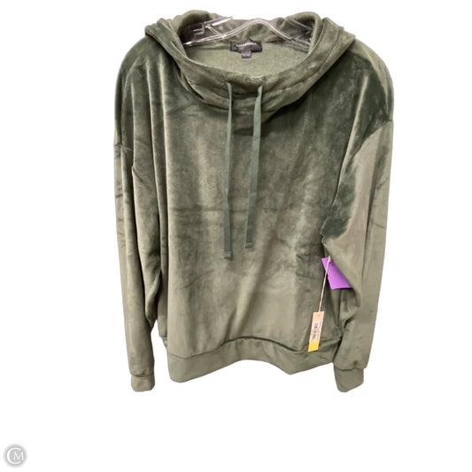 Athletic Sweatshirt Hoodie By Summersalt In Green, Size: L
